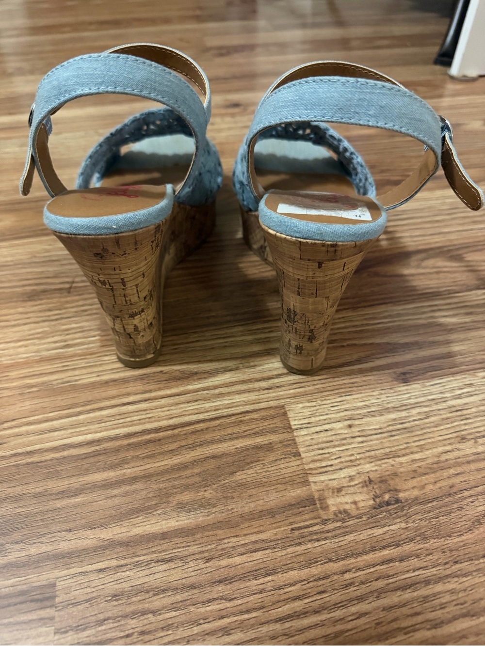 Jellypop blue Braided Wedge Sandals - Picture 3 of 4